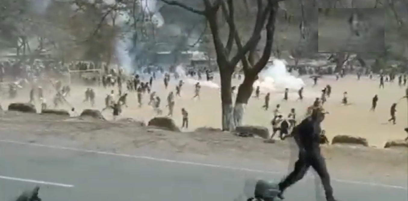 Watch: Clash breaks out between protesters and police; several injured