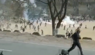 Watch: Clash breaks out between protesters and police; several injured