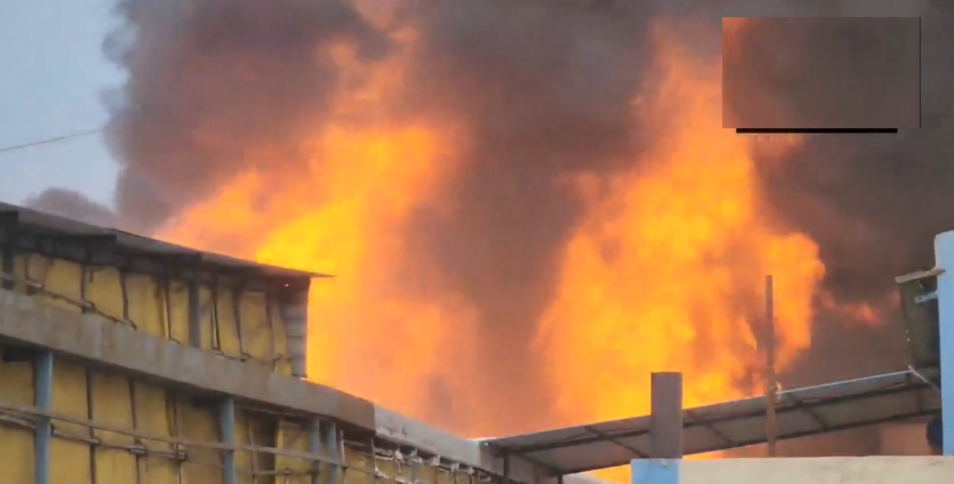 Watch: Massive fire breaks out at chemical factory in Gujarat’s Vapi