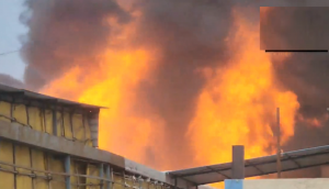 Watch: Massive fire breaks out at chemical factory in Gujarat’s Vapi
