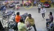Watch: Man slits his throat in Delhi, runs on busy road with knife, pistol