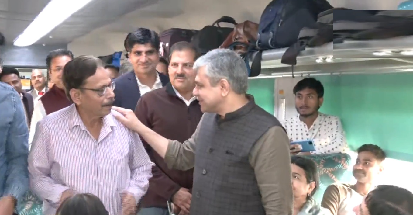 Watch: Railway Minister travels in New Delhi-Ajmer Shatabdi Express; takes passengers’ feedback