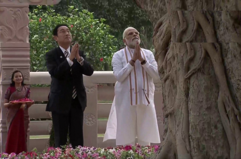 Watch: PM Modi, Japanese PM Kishida visit Buddha Jayanti Park in Delhi