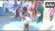 Watch: Dairy farmers pour milk on road in Madurai, demand price hike