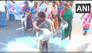 Watch: Dairy farmers pour milk on road in Madurai, demand price hike