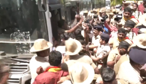 Watch: Autorickshaw drivers protest against bike taxi service in Bengaluru, detained