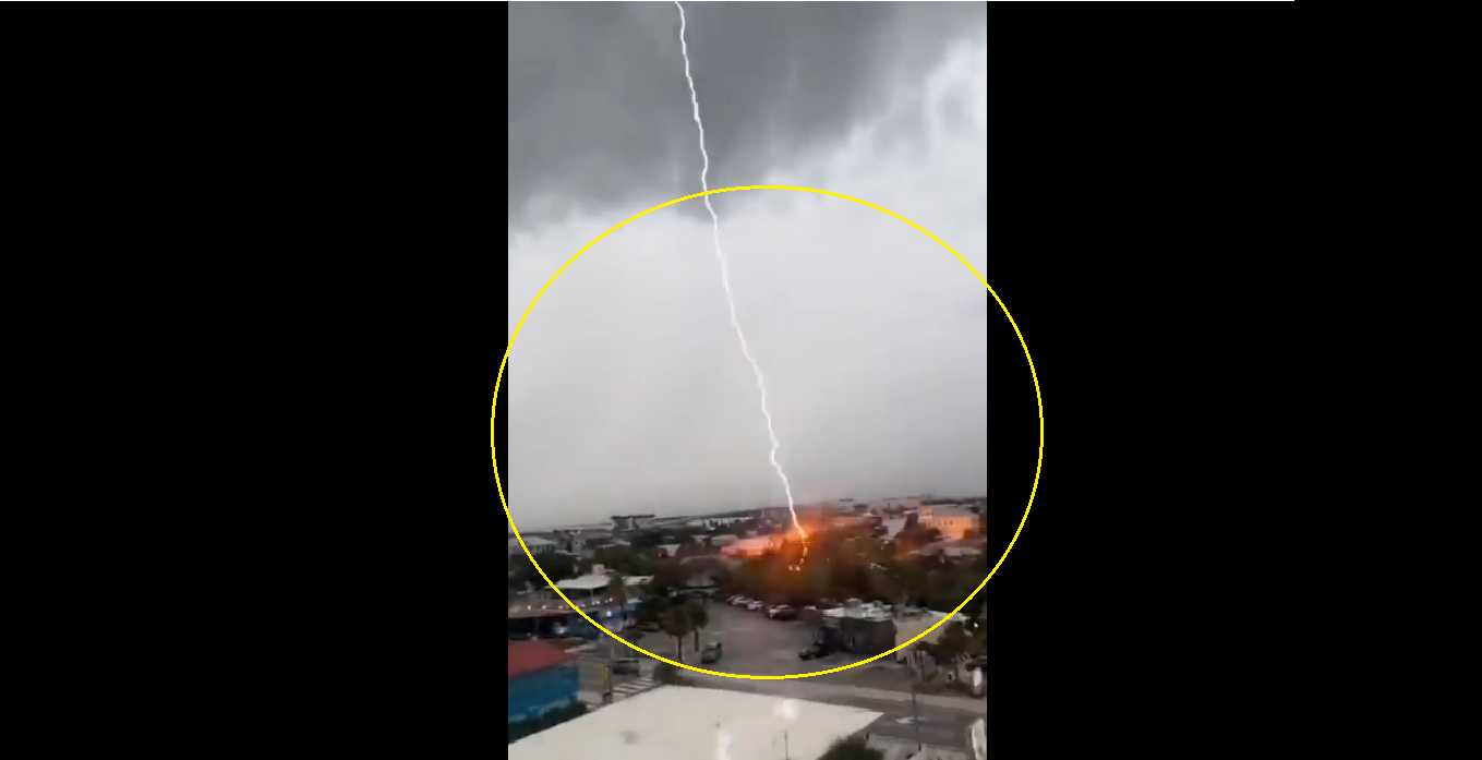 Terrifying Viral Video: Lightning roars, strikes multiple times at same spot