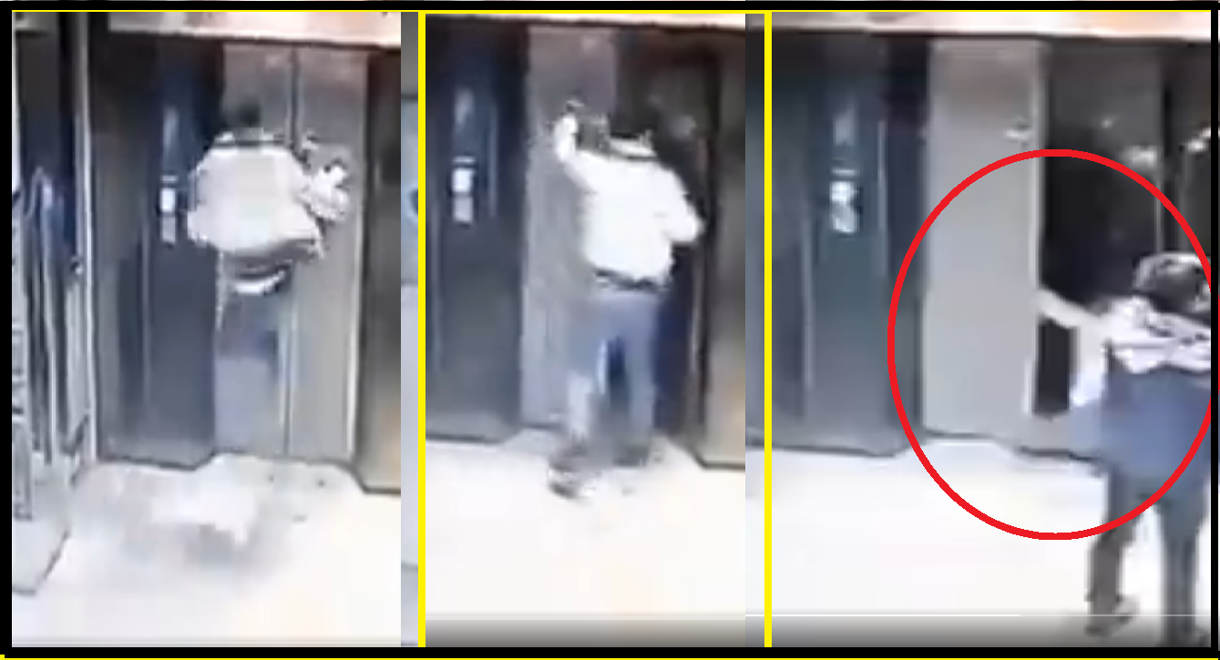 Watch: Instant Karma gets boy who breaks elevator door
