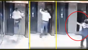 Watch: Instant Karma gets boy who breaks elevator door