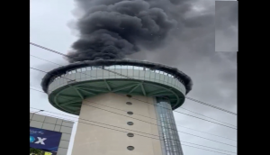 Watch: Fire breaks out at  Panchkula’s revolving restaurant