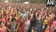 Surat: Over 15,000 women participate in 'Saree Walkathon' to promote fitness