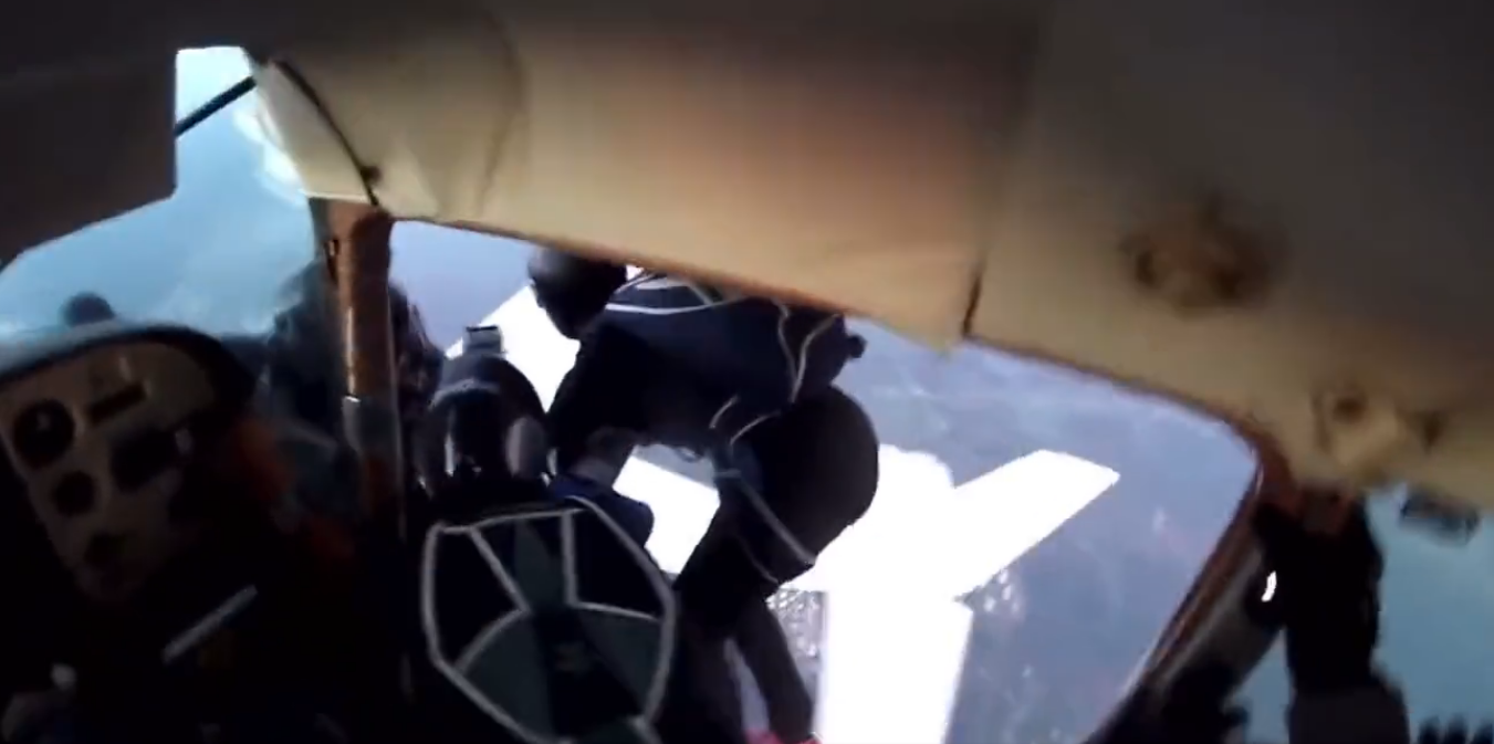 Viral Video: Sky divers fall as their aircraft collides with another plane mid air