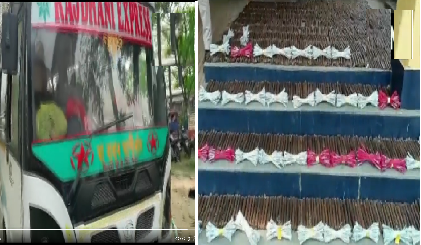 Watch: Assam Police recovers explosives, gelatin detonators from passenger bus, 2 held 