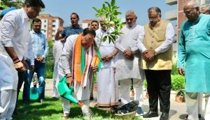 World Environment Day: JP Nadda plants saplings at BJP Headquarters
