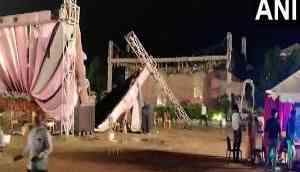 Wedding pandal collapses due to heavy rain, 8 injured