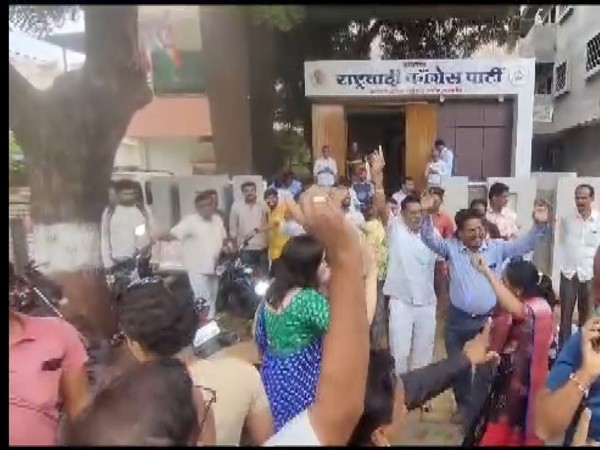 Ajit Pawar takes oath as Deputy CM in Maharashtra, NCP workers celebrate in Jalgaon