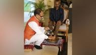 MP CM Chouhan washes feet of urination case victim