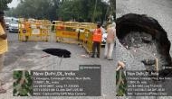Road caves in near India Gate, affects traffic