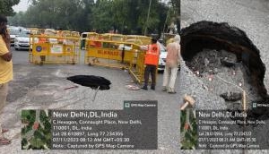 Road caves in near India Gate, affects traffic