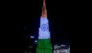 Welcome PM Modi: Dubai's Burj Khalifa lit up in colours of Indian flag