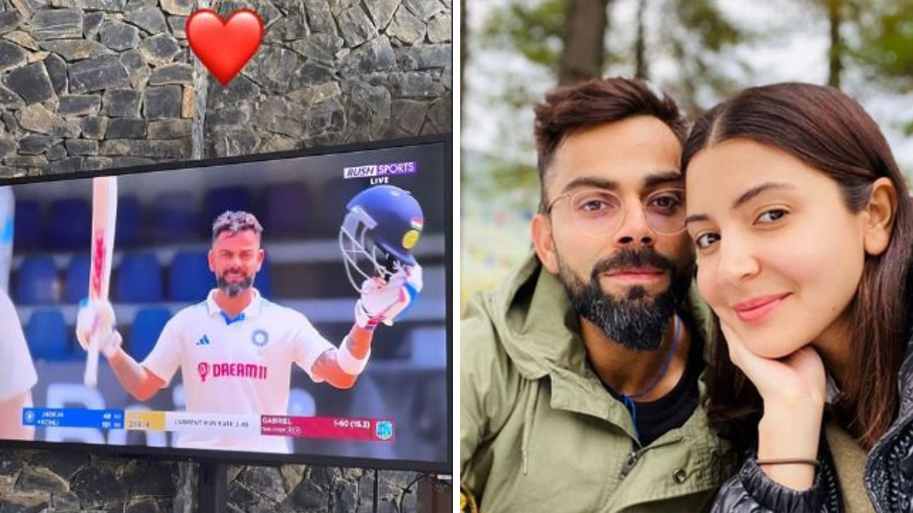 Anushka Sharma is all hearts as Kohli scores 29th Test century in 500th international match