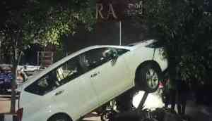 Drunk woman rams car into parked two-wheelers in Visakhapatnam