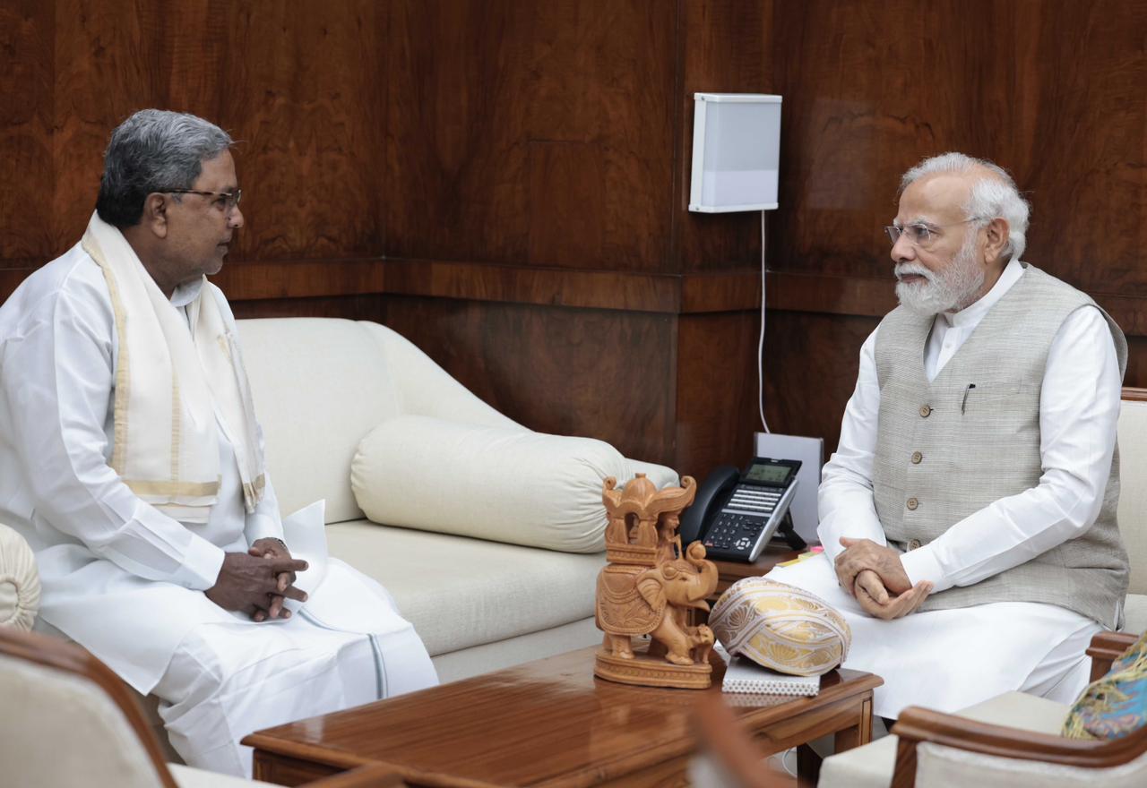 Karnataka CM Siddaramaiah calls on PM Modi