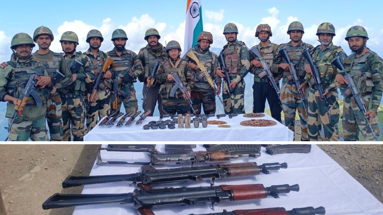 Security forces seize huge cache of arms near LoC in J&K's Kupwara