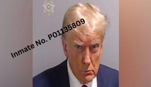 Inmate Number P01135809: Donald Trump's mug shot released by Fulton County Sheriff’s Office