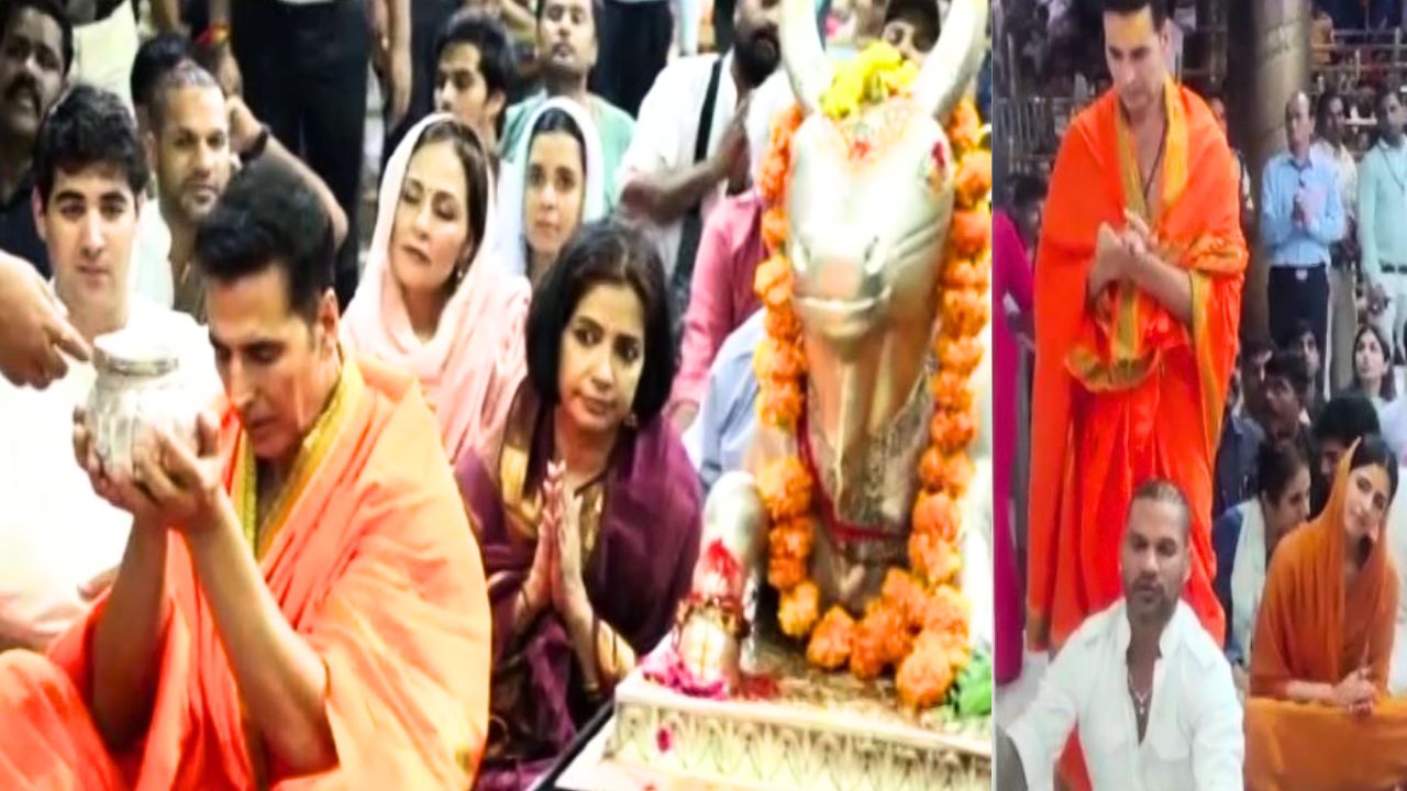 Ujjain: Akshay Kumar and Shikhar Dhawan Seek Blessings at Mahakaleshwar Temple