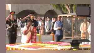 Gandhi Jayanti: President Droupadi Murmu pays homage to Mahatma Gandhi at Rajghat
