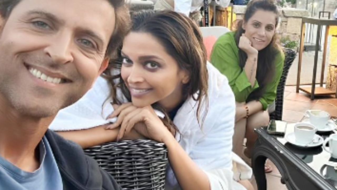 'Fighter' shoot in Italy: Hrithik Roshan, Deepika Padukone pose for selfie