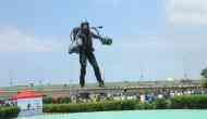 Man in jet suit takes to skies at Kochi event, leaves spectators spellbound