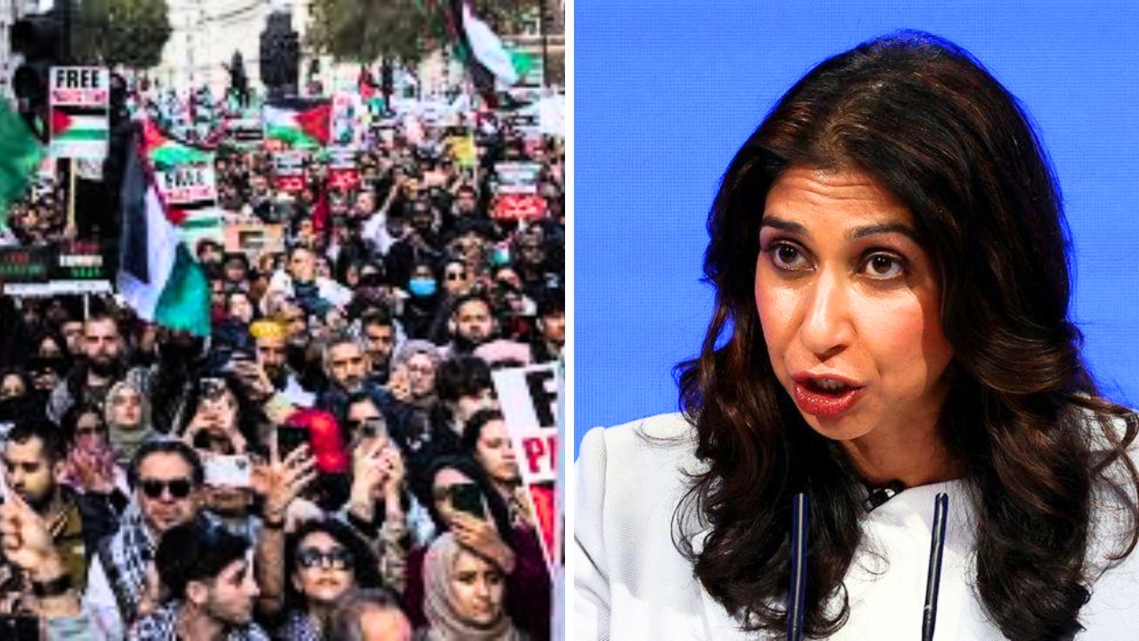 UK Home Secretary calls pro-Palestine rallies 'hate marches'
