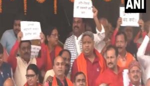 BJP protests outside Bihar Vidhan Sabha over use of water cannons on Anganwadi workers