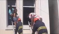 Hyderabad godown fire: Woman, child pulled out of window in daring rescue operation