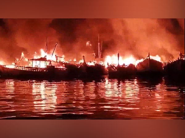 Andhra Pradesh: Nearly 40 boats gutted in fire at Visakhapatnam fishing harbour