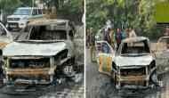 Car catches fire, two charred to death in Noida