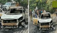 Car catches fire, two charred to death in Noida