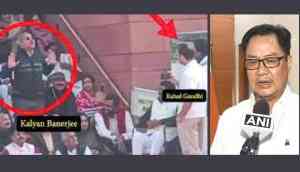 Kiren Rijiju slams Rahul Gandhi for filming TMC's Kalyan Banerjee mimicking Rajya Sabha Chairman