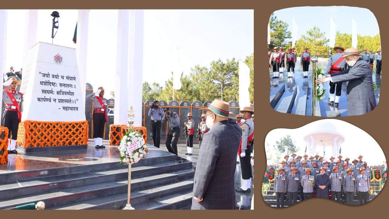 Meghalaya: Amit Shah lays wreath at Shillong war memorial