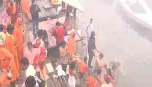 Devotees take holy dip in Ganga river at Varanasi ahead of Ram Mandir inauguration