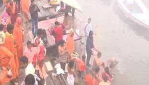 Devotees take holy dip in Ganga river at Varanasi ahead of Ram Mandir inauguration