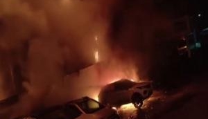 Karnataka: Six cars gutted in fire at showroom in Shivamogga