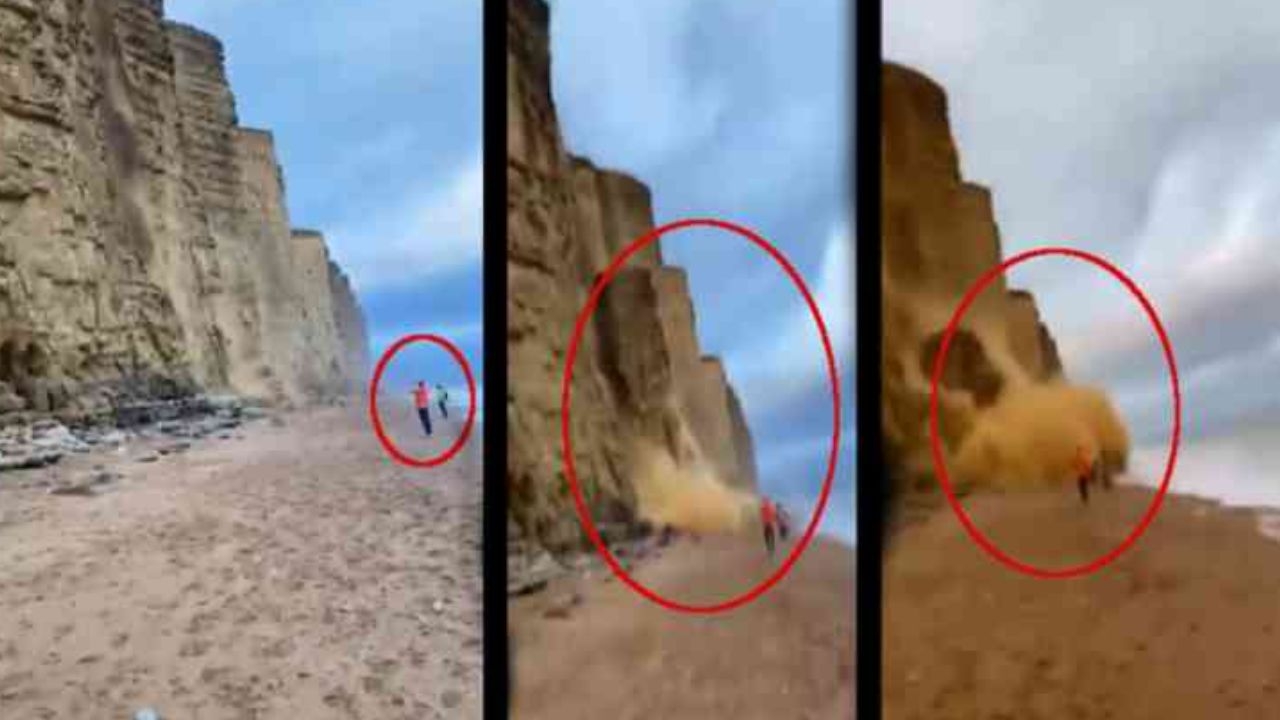 Scary Video: Terrifying Rockfall Incident Caught on Camera