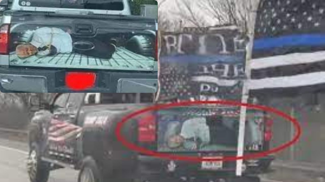 Trump sparks outrage with video depicting Biden tied up in pickup truck