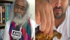 Acharya Krishnam hits out at Tejashwi over fish-eating video during Navratri