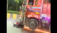 Hyderabad hit-and-run: Man stands on speeding truck as it drags bike underneath, driver held