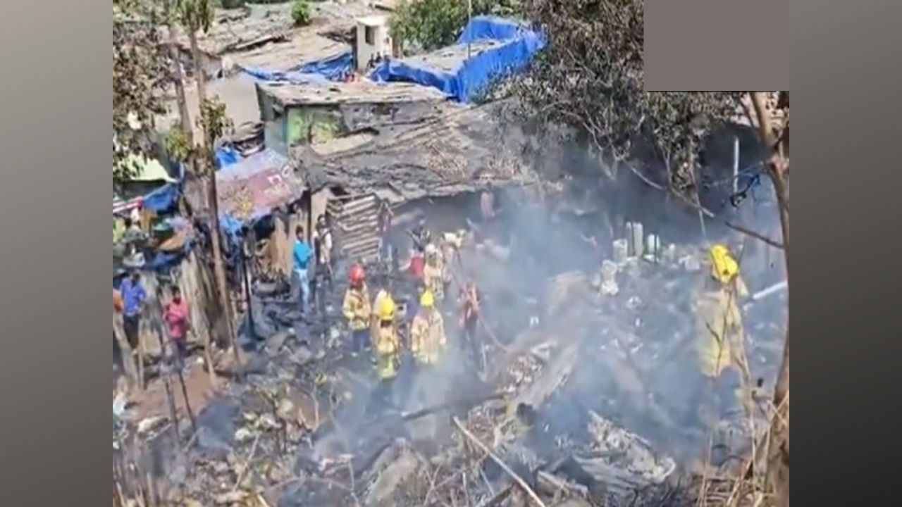 Maharashtra: Fire breaks out in slum area of Navi Mumbai