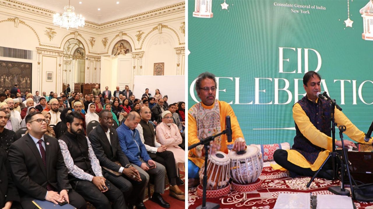 Eid Celebrations 2024: Indian Community lights Up Indian consulate in New York